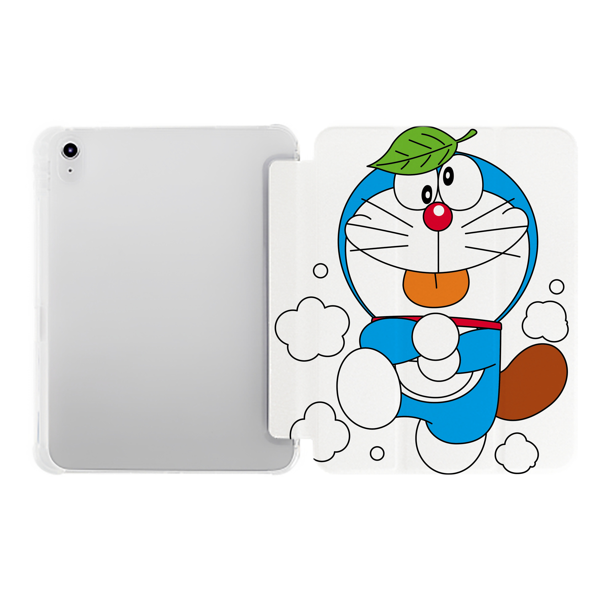 （画像用） ドラえもん Doraemon IPad ケース ペン収納付き 三つ折りスタンド PUレザー×シリコン 対応機種9.5/10.5/10.9インチ